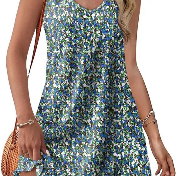 Sleeveless Sundress with Pockets – Loose Casual Mini Dress - Picture 5 of 5